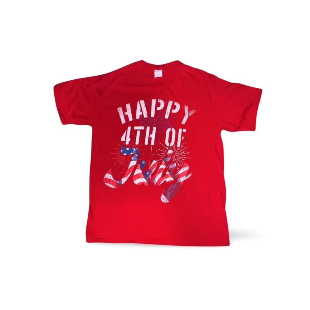 “Happy 4th of July” T-Shirt Size L port co.